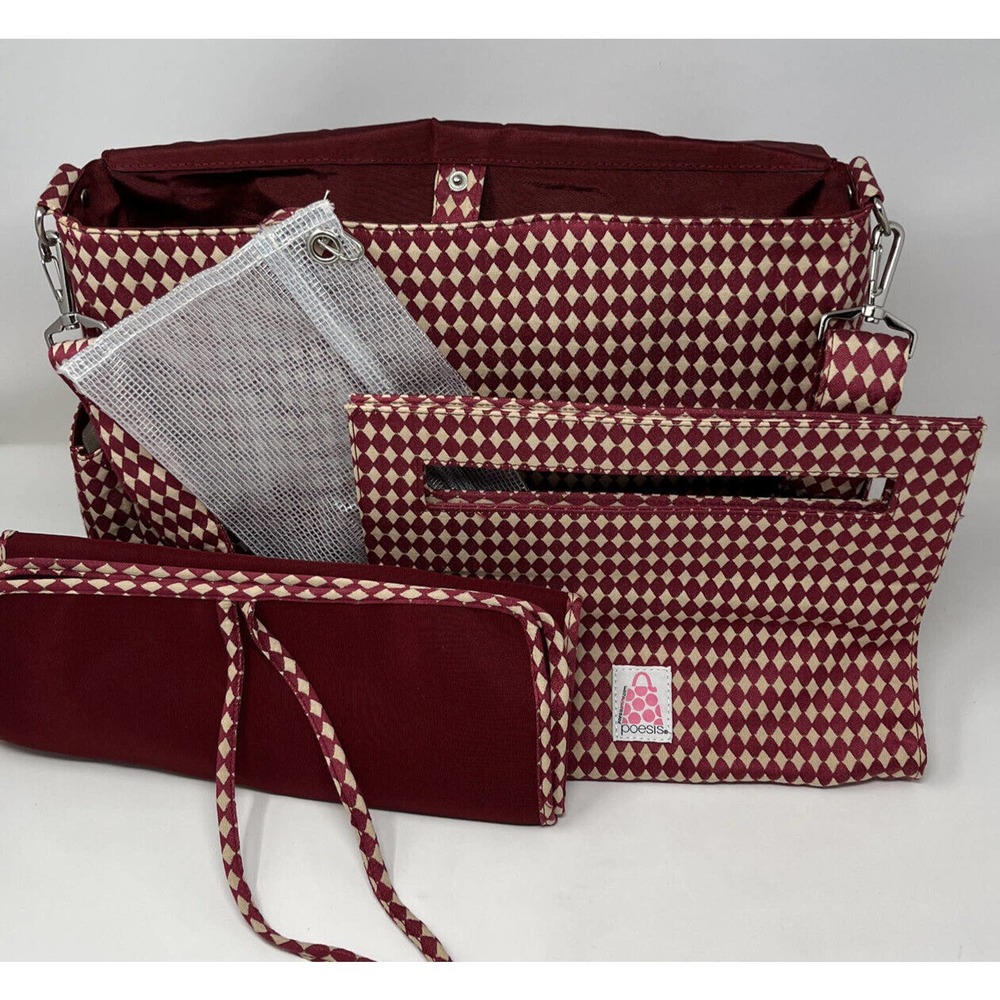Large Tote Bag Purse Handbag Poesis Retired Barkcloth Style Clutch Accessories